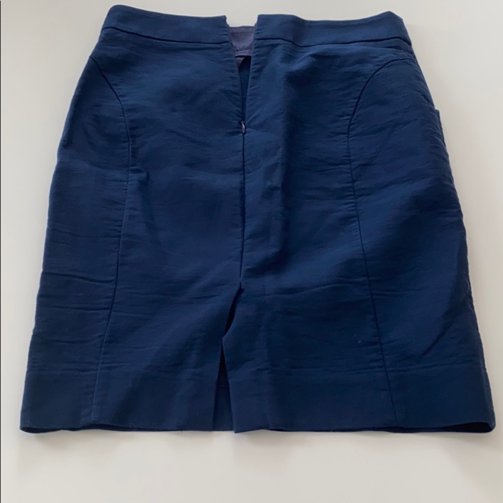 J Crew Pencil Skirt Navy Blue - Picture 3 of 4